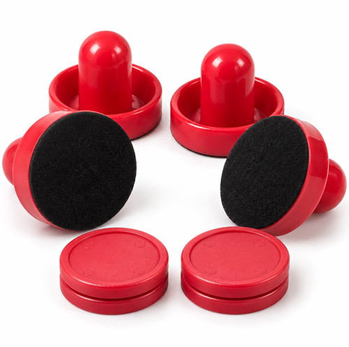 Red air hockey pushers 75mm - red,